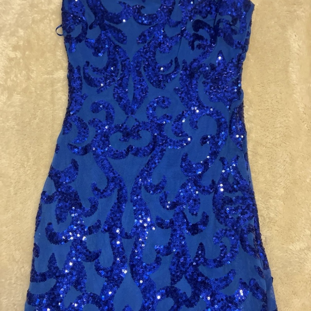 Lucy in the Sky Royal Blue Bodycon Mini Dress